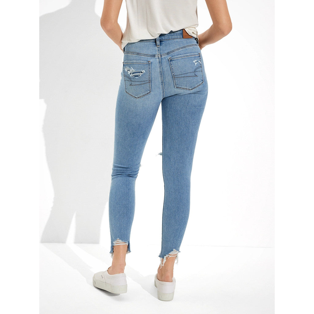 กางเกงยีนส์เจกกิ้งเอวสูงผู้หญิง Hi-Rise Jegging Crop