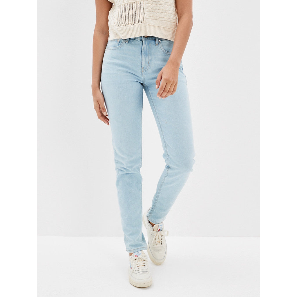กางเกงยีนส์ผู้หญิง 90S Skinny Jeans - Zipper Hem