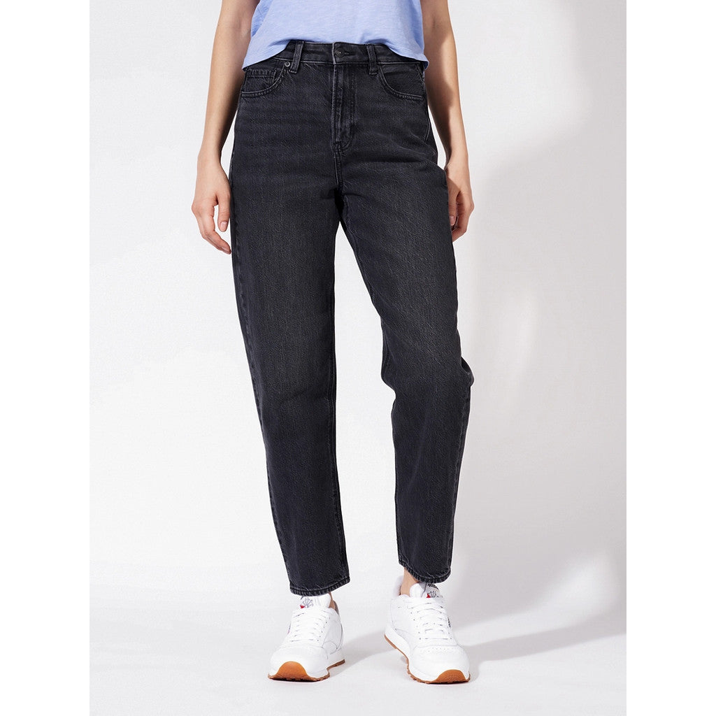 กางเกงยีนส์ผู้หญิง Mom Straight Jeans - Intl