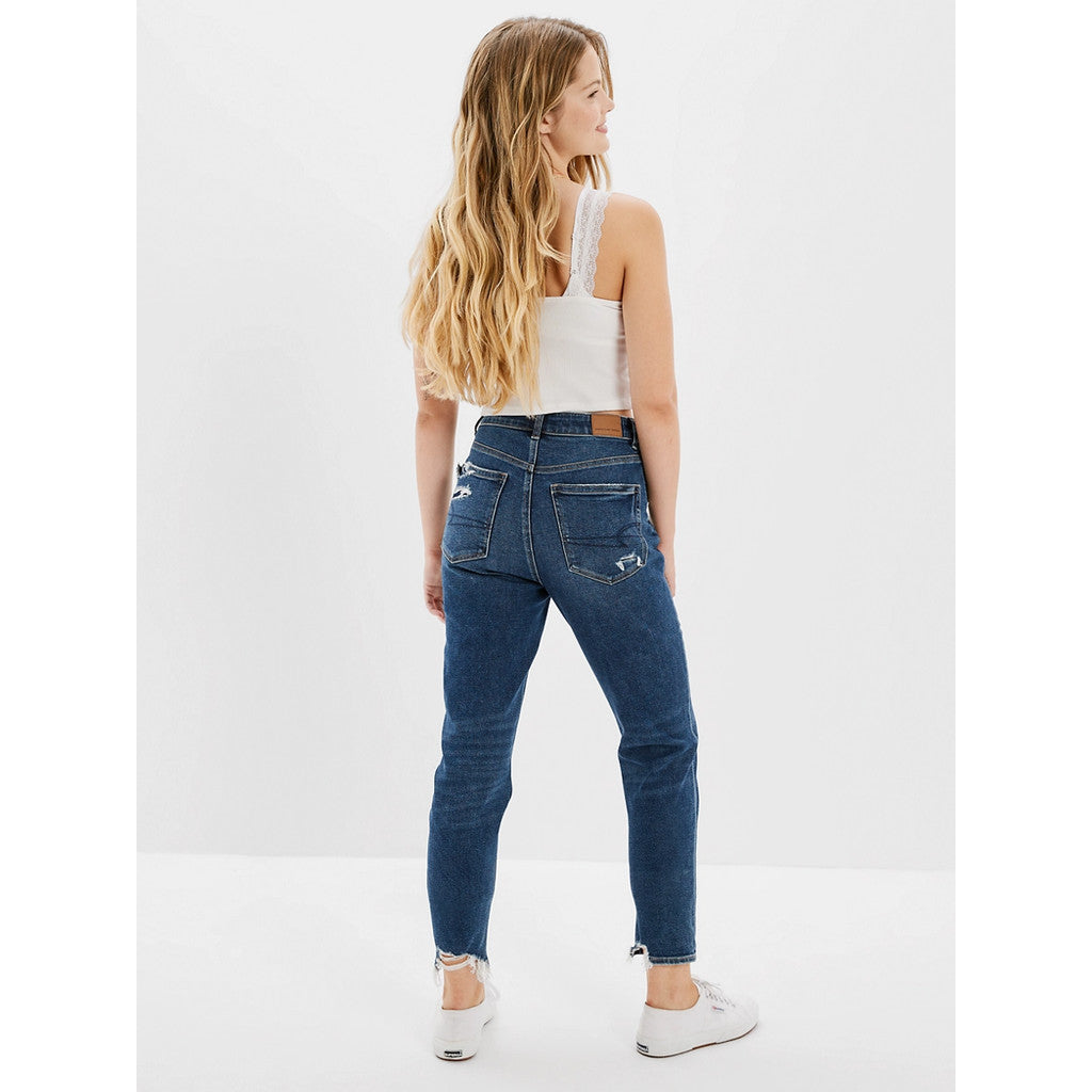 กางเกงยีนส์ผู้หญิง V-Rise Mom Jeans