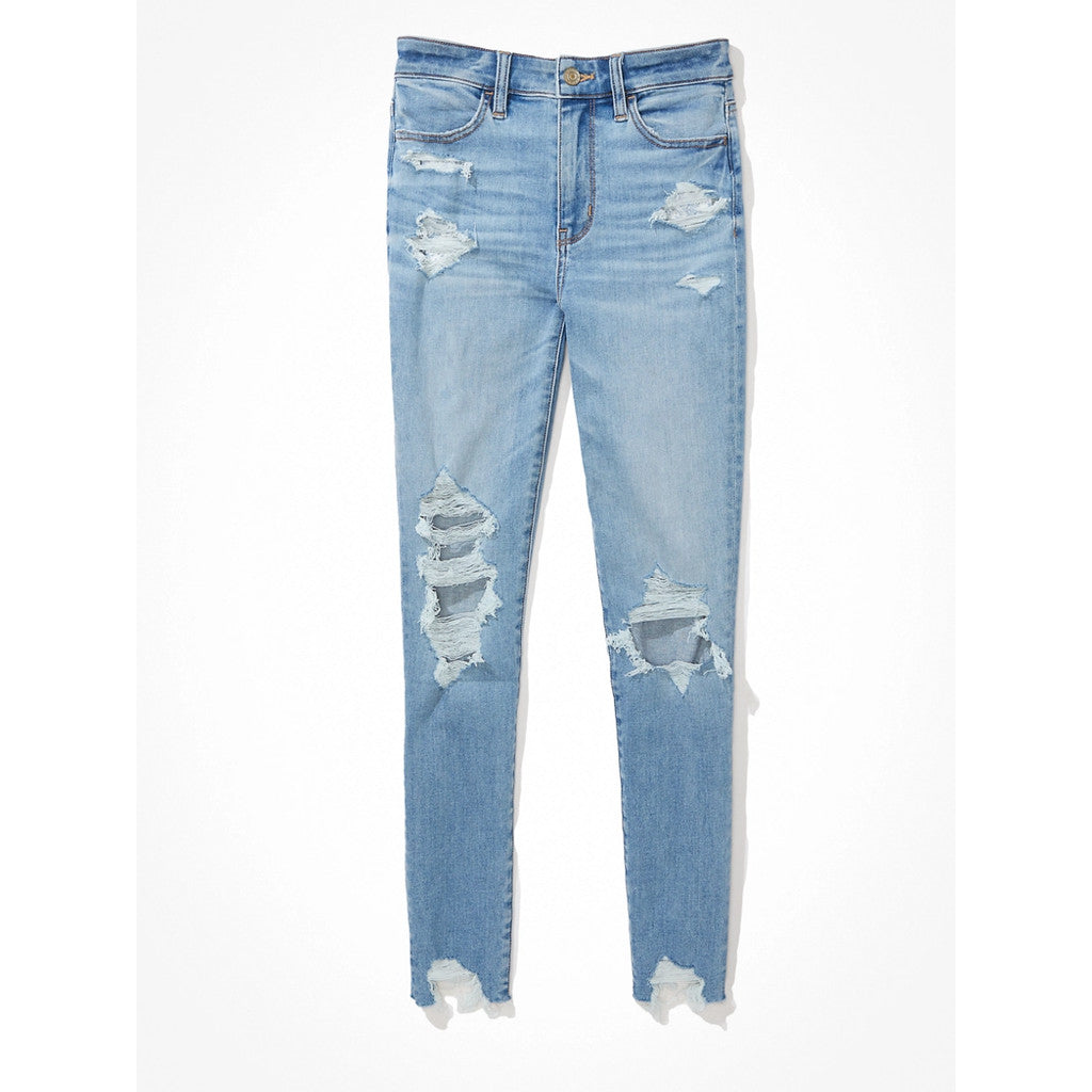 กางเกงยีนส์เจกกิ้งเอวสูงผู้หญิง Hi-Rise Jegging Crop