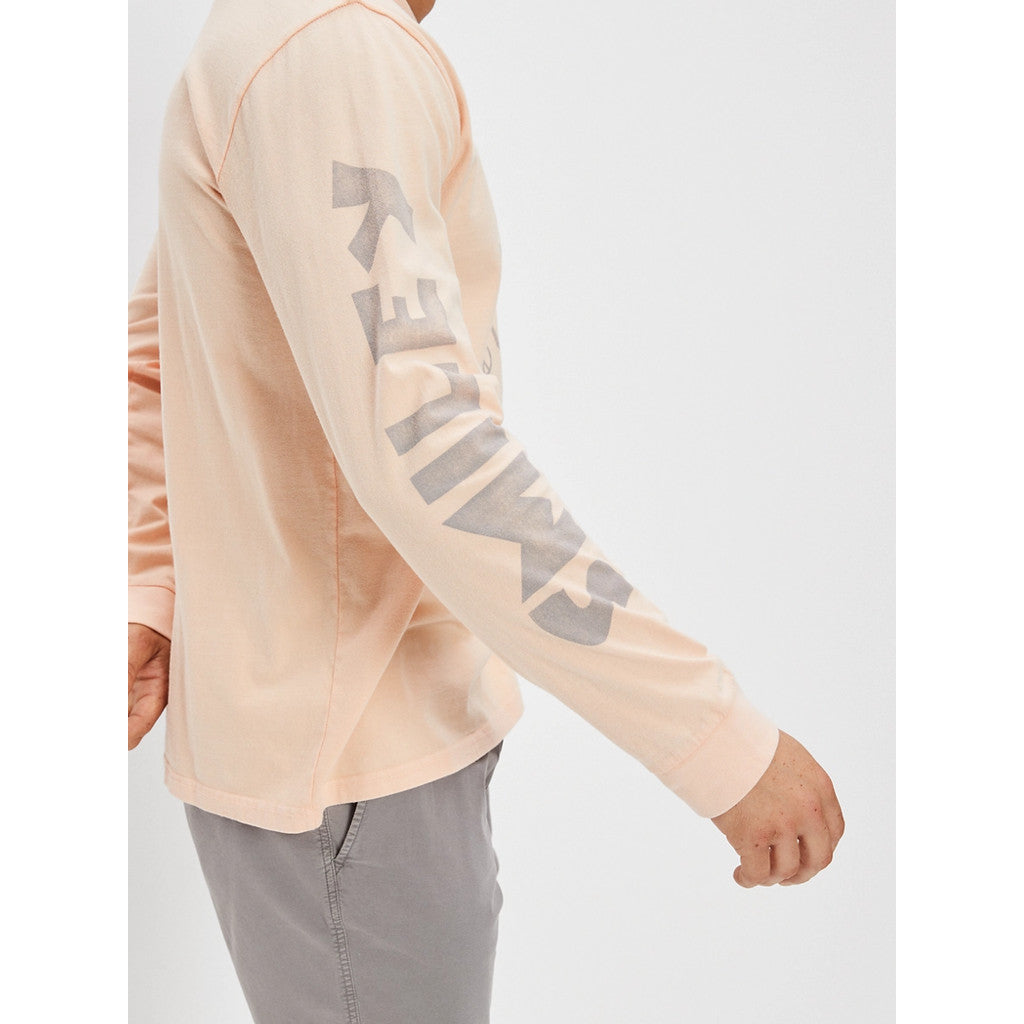 เสื้อยืดผู้ชาย G Smiley Third Party Ls Set In Tee- Magic White Tumble