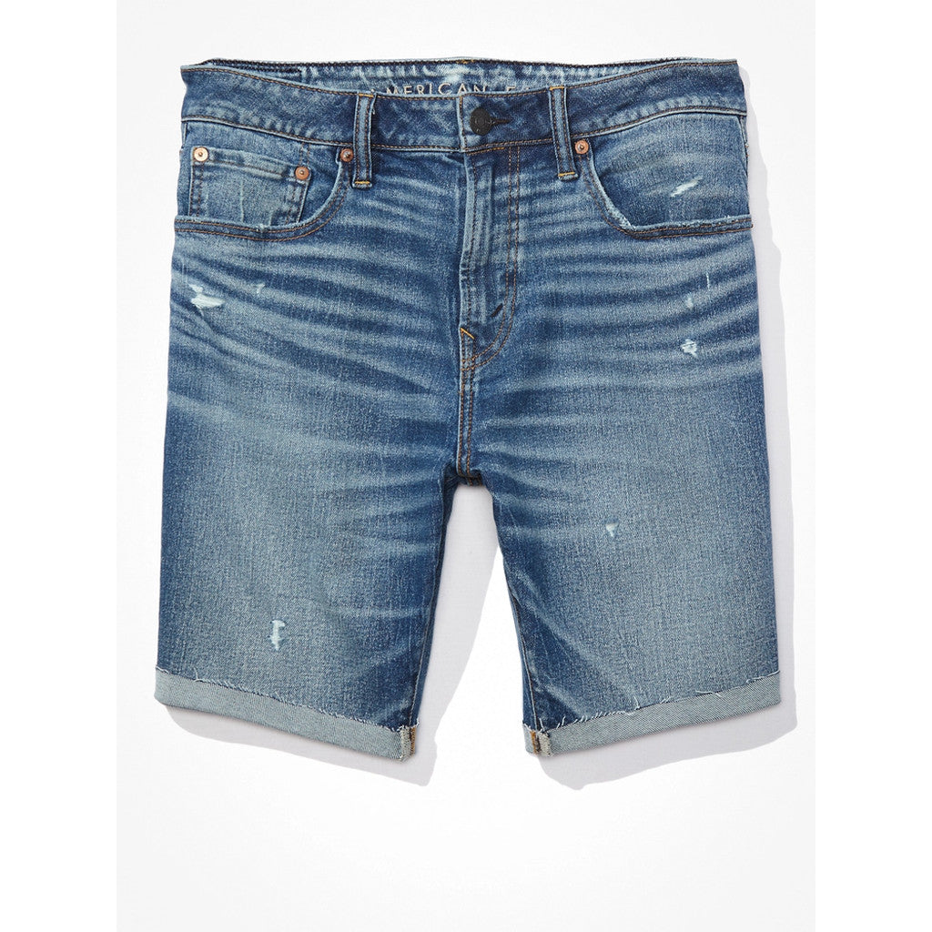 กางเกงยีนส์ขาสั้นผู้ชาย Medium Bulletholes Athletic Short - Cut & Cuff