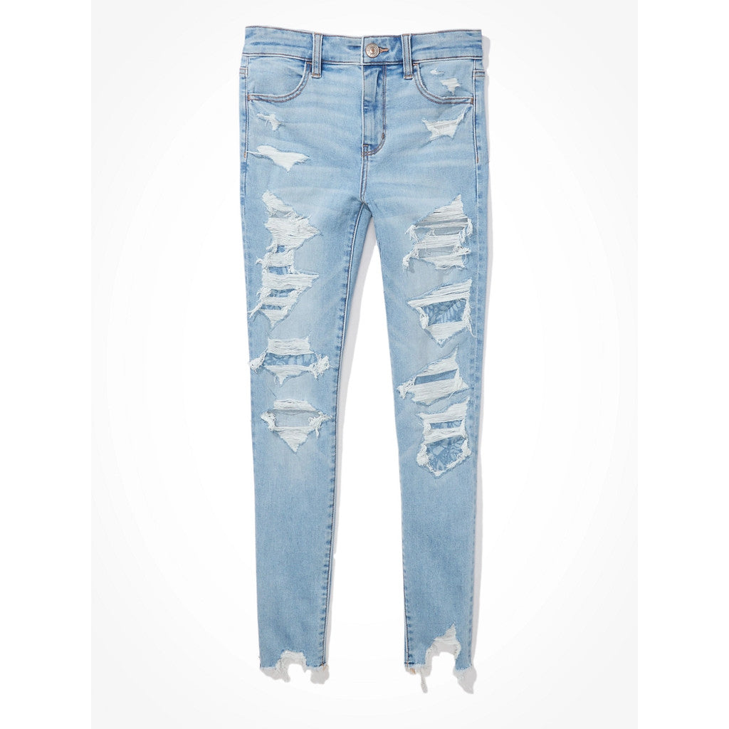 กางเกงยีนส์เจกกิ้งเอวสูงผู้หญิง Hi-Rise Jegging Crop