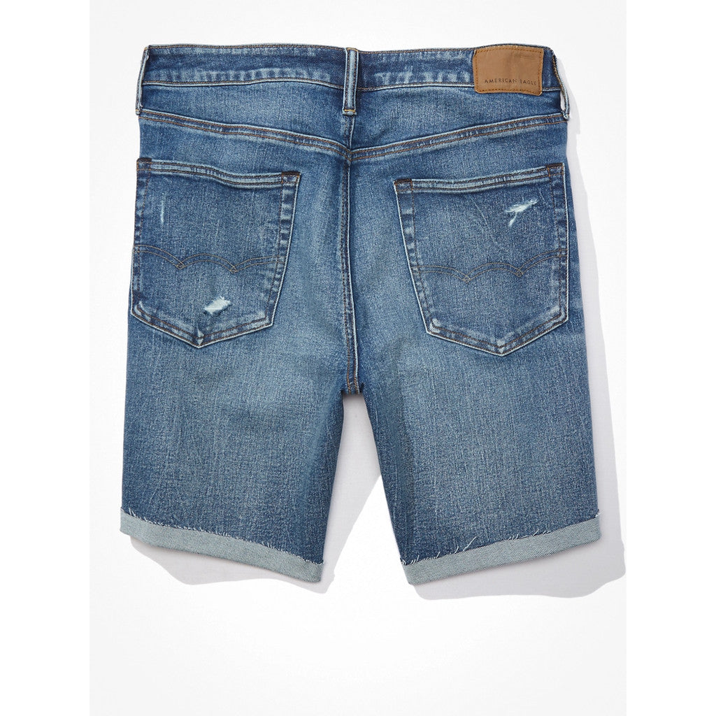 กางเกงยีนส์ขาสั้นผู้ชาย Medium Bulletholes Athletic Short - Cut & Cuff