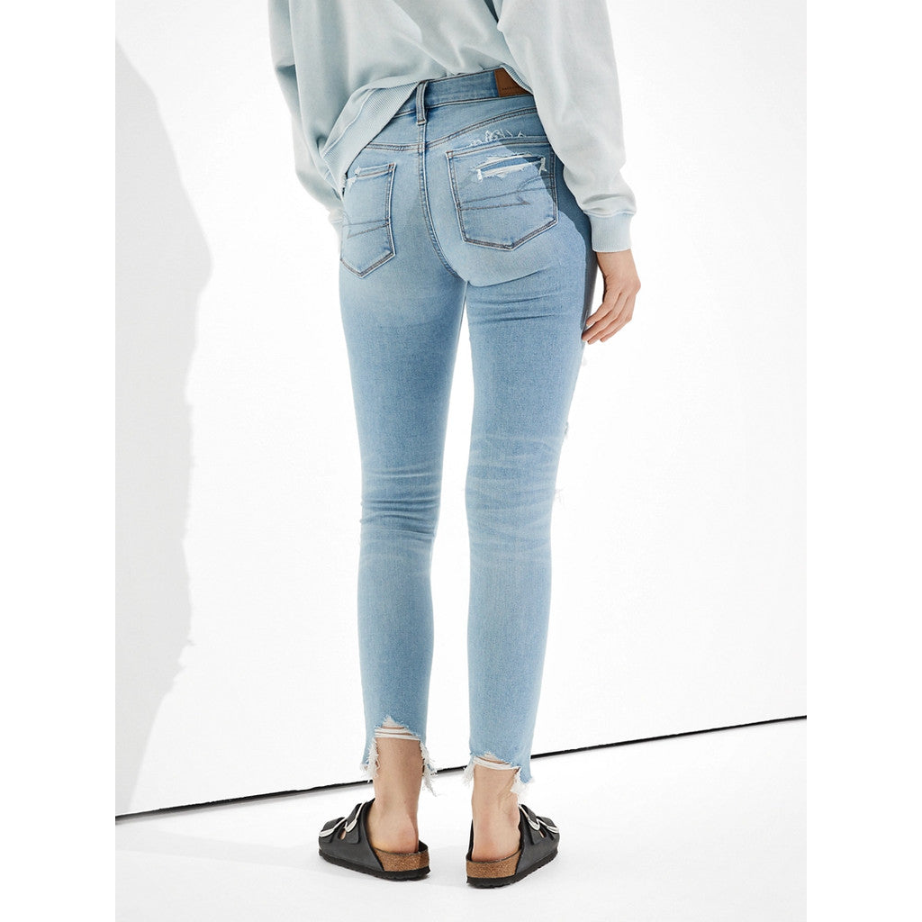กางเกงยีนส์เจกกิ้งเอวสูงผู้หญิง Hi-Rise Jegging Crop