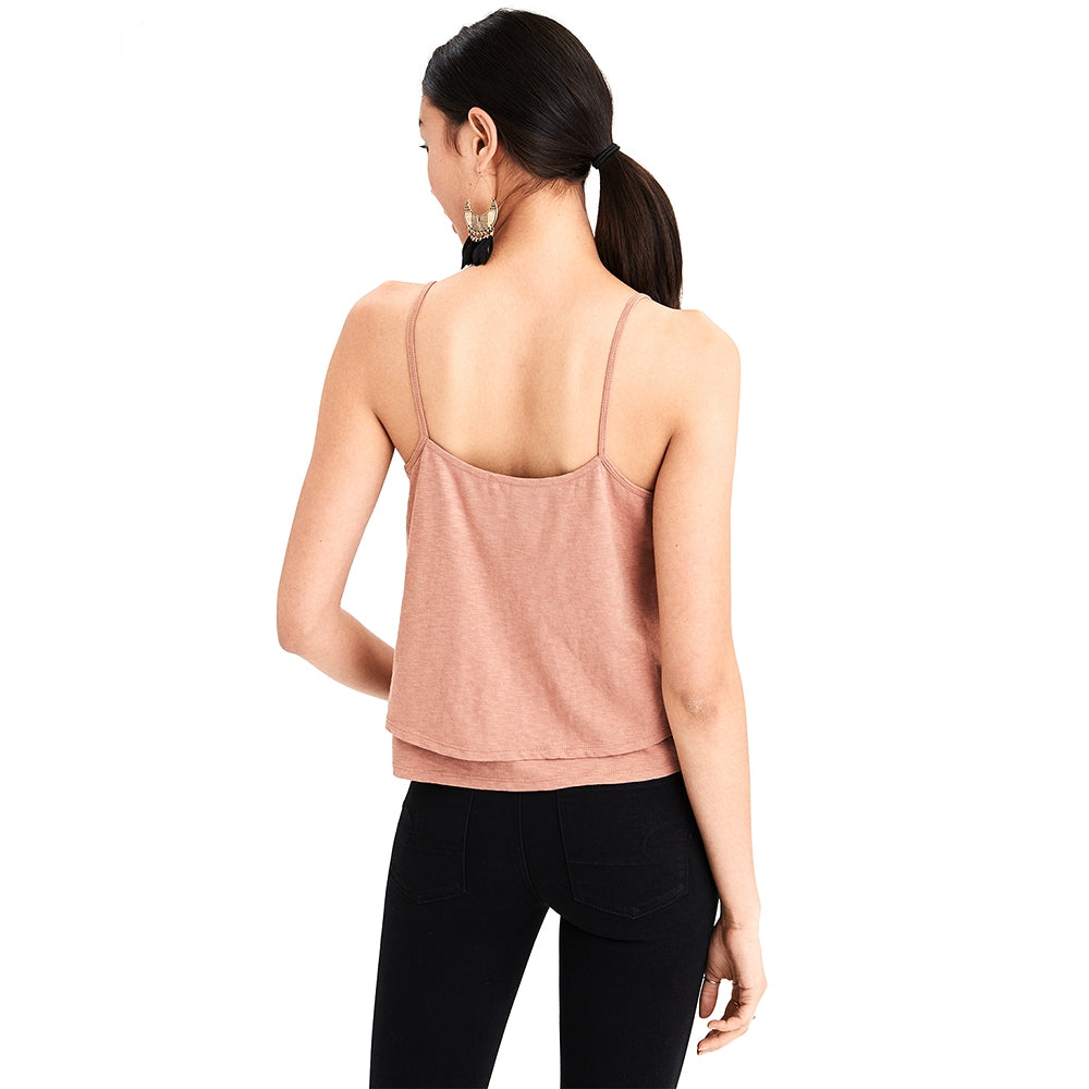 เสื้อสายเดี่ยว Double Tier Crochet Crop