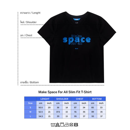 เสื้อยืด ผู้หญิง รุ่น Make Space For All Slim Fit T-Shirt