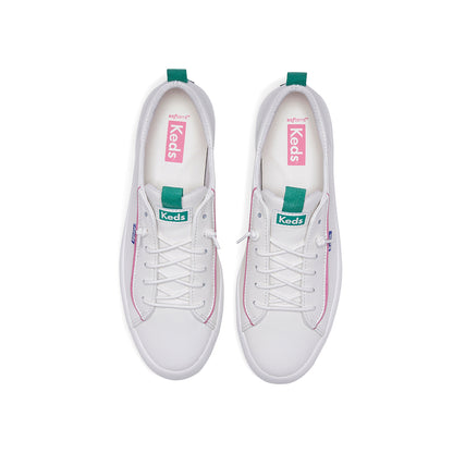 รองเท้าผ้าใบหนัง  รุ่น Kickback Leather Pop Binding