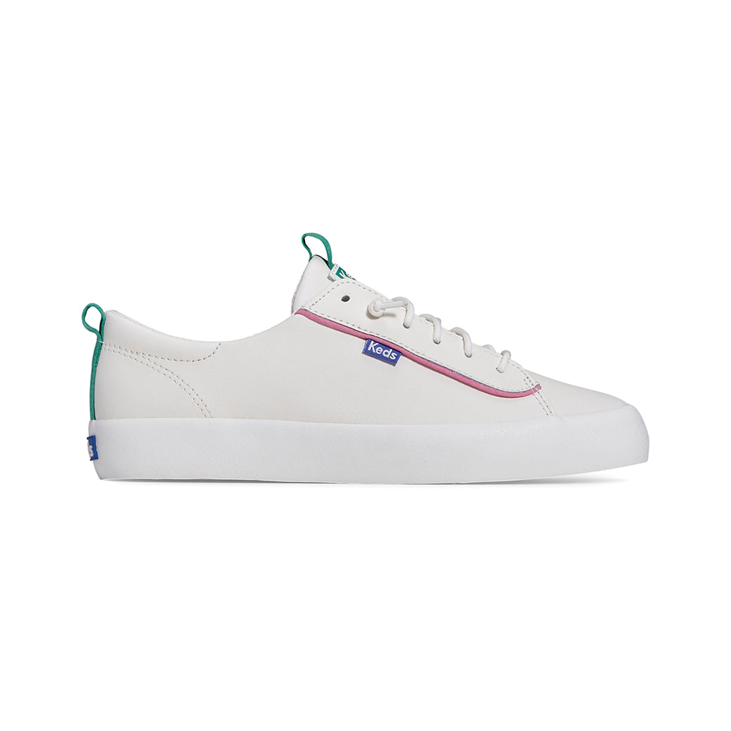 รองเท้าผ้าใบหนัง  รุ่น Kickback Leather Pop Binding