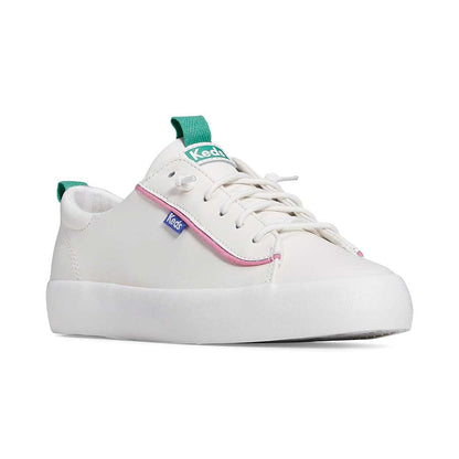 รองเท้าผ้าใบหนัง  รุ่น Kickback Leather Pop Binding