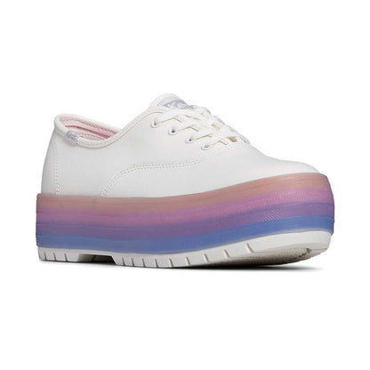 รองเท้าผ้าใบหนัง  รุ่น The Platform Lug Translucent Foxing