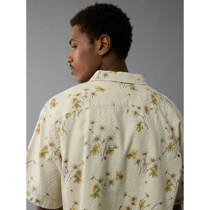 เสื้อเชิ้ตผู้ชาย Ss Oversized Camp Collar Tutor Dobby Print