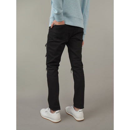 กางเกงยีนส์ผู้ชาย Black W/ Destroy Slim