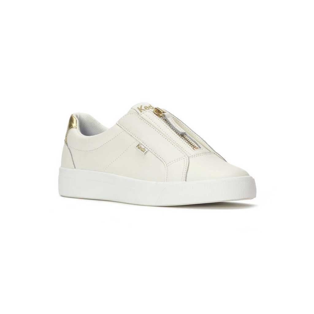 รองเท้าผ้าใบหนัง ผู้หญิง รุ่น Pursuit Zip Leather Metallic Heel