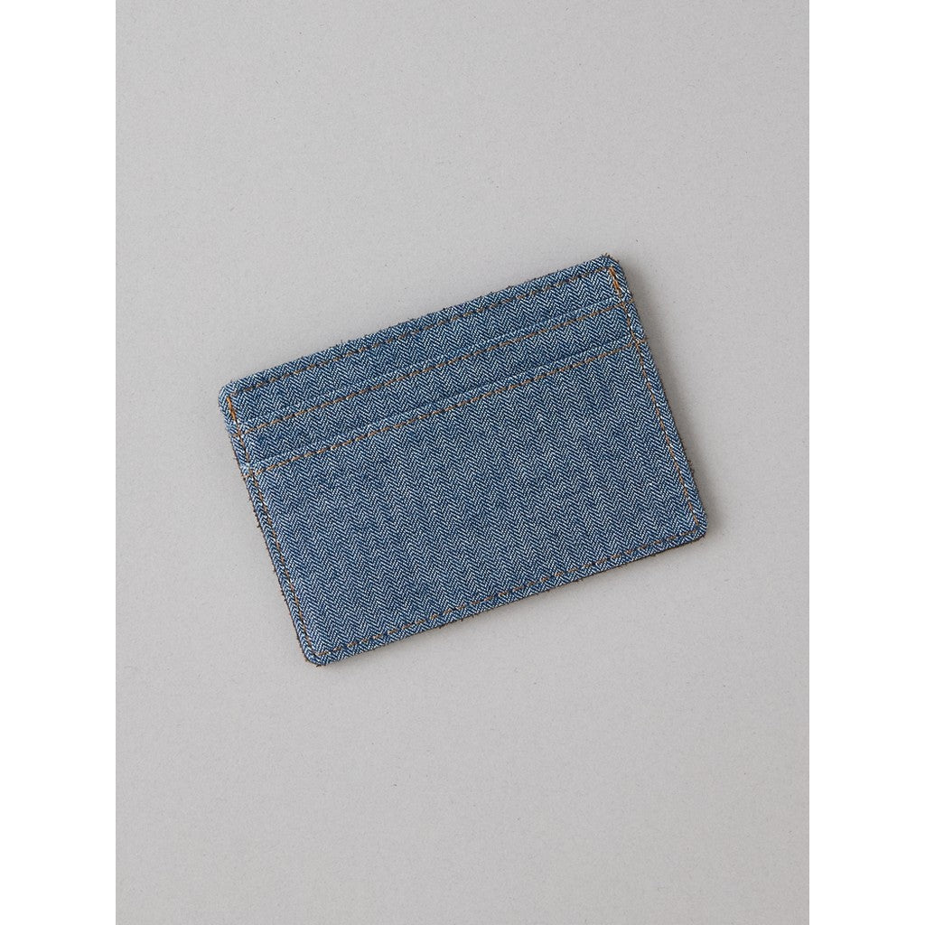 กระเป๋าใส่บัตรผู้ชาย 8072 Denim And Leather Cardholder