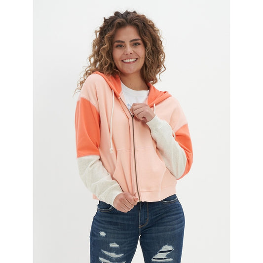 เสื้อฮู้ดดี้ผู้หญิง Intl Ki Classic Blocked Full Zip