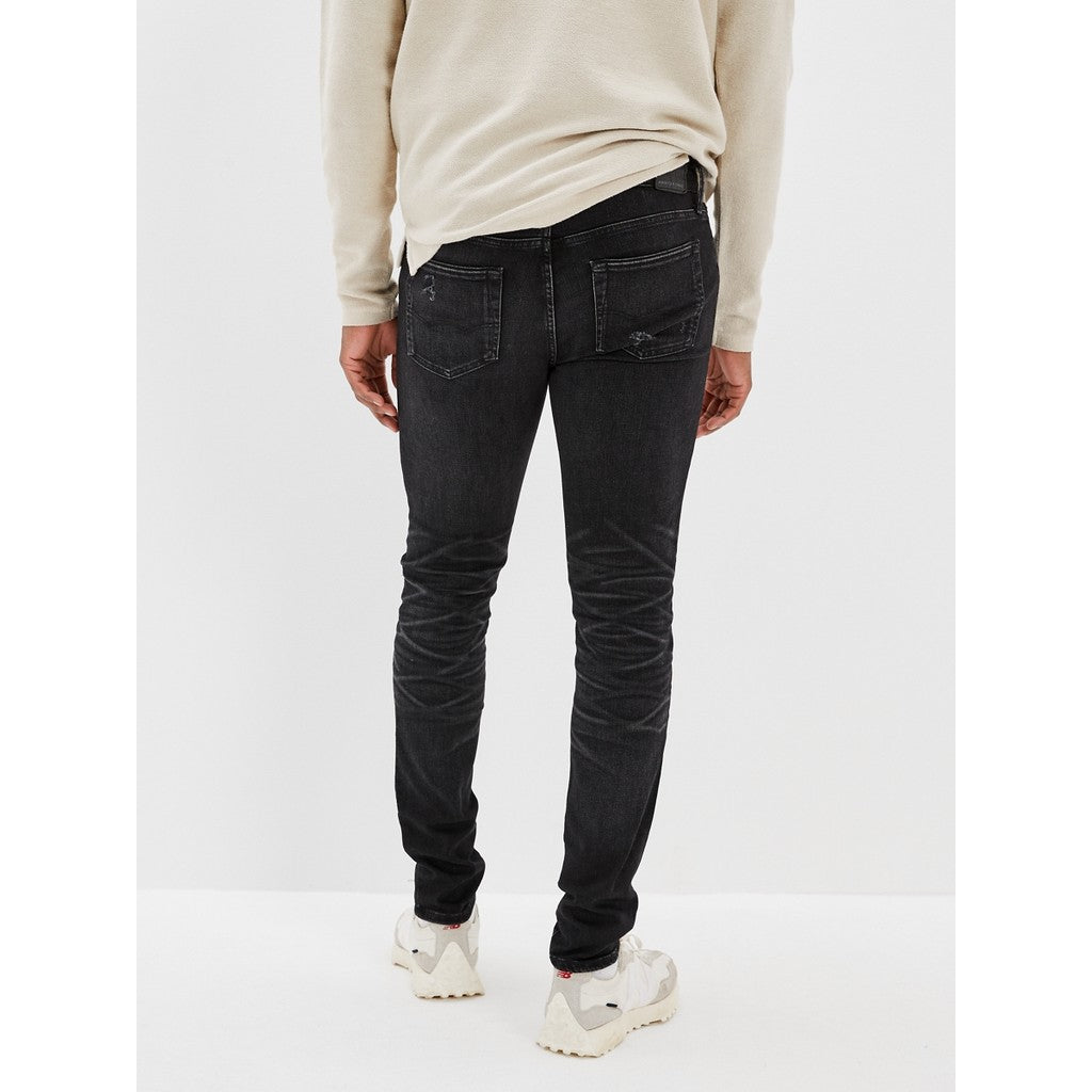 กางเกงยีนส์ผู้ชาย Black Destroy Skinny Fit