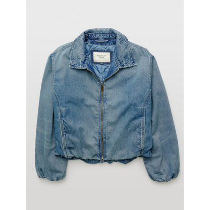เสื้อแจ็คเก็ตผู้หญิง  Denim Bubble Bomber