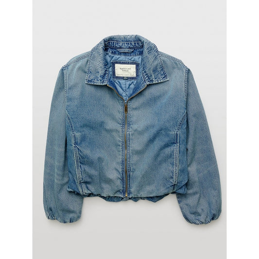 เสื้อแจ็คเก็ตผู้หญิง  Denim Bubble Bomber