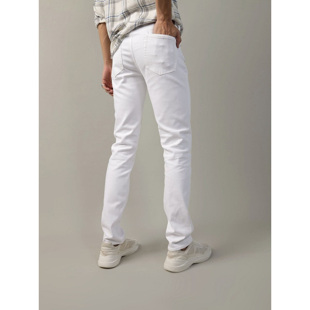กางเกงยีนส์ผู้ชาย Intl Exclusive White Clean Slim