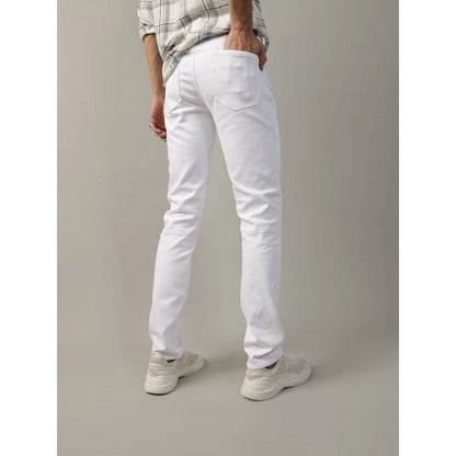 กางเกงยีนส์ผู้ชาย Intl Exclusive White Clean Slim