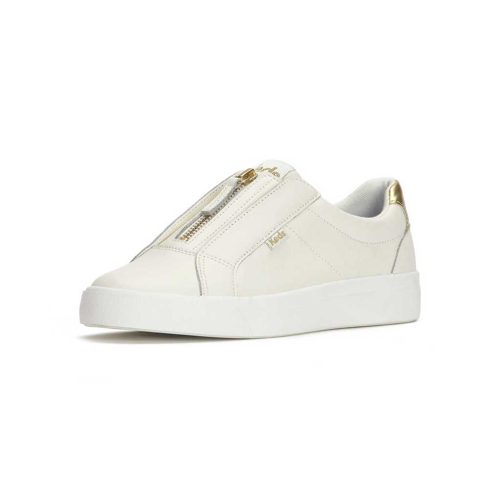 รองเท้าผ้าใบหนัง ผู้หญิง รุ่น Pursuit Zip Leather Metallic Heel