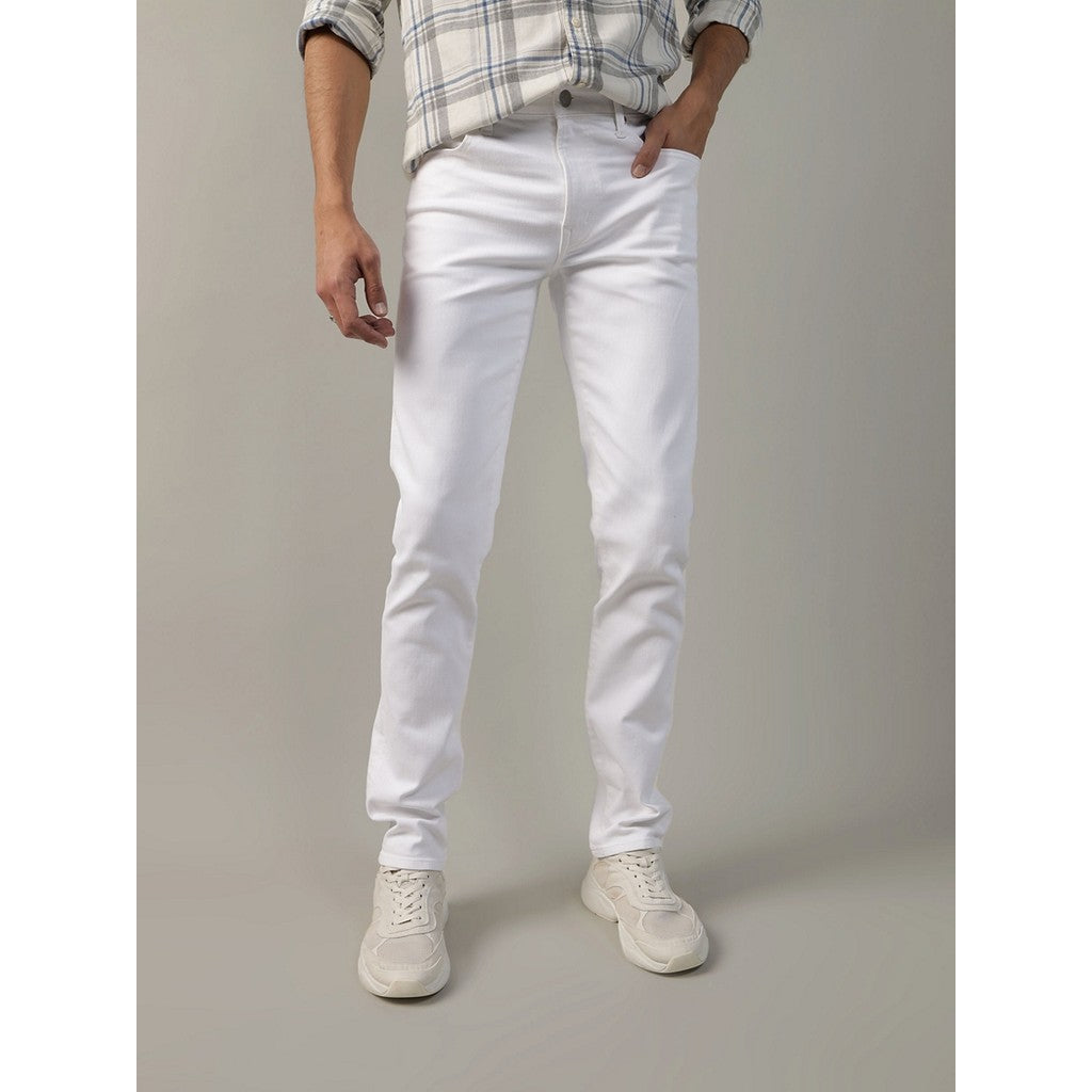 กางเกงยีนส์ผู้ชาย Intl Exclusive White Clean Slim