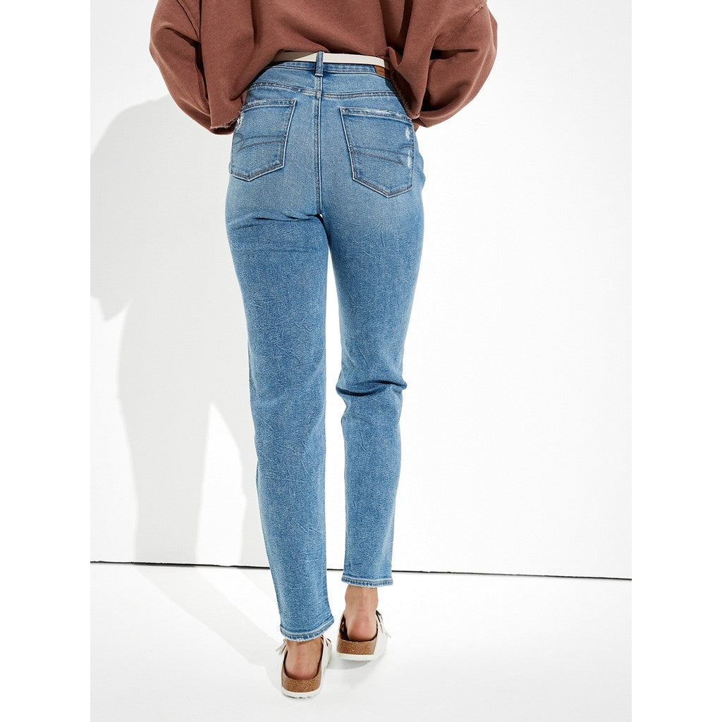 กางเกงยีนส์ผู้หญิง Mom Straight