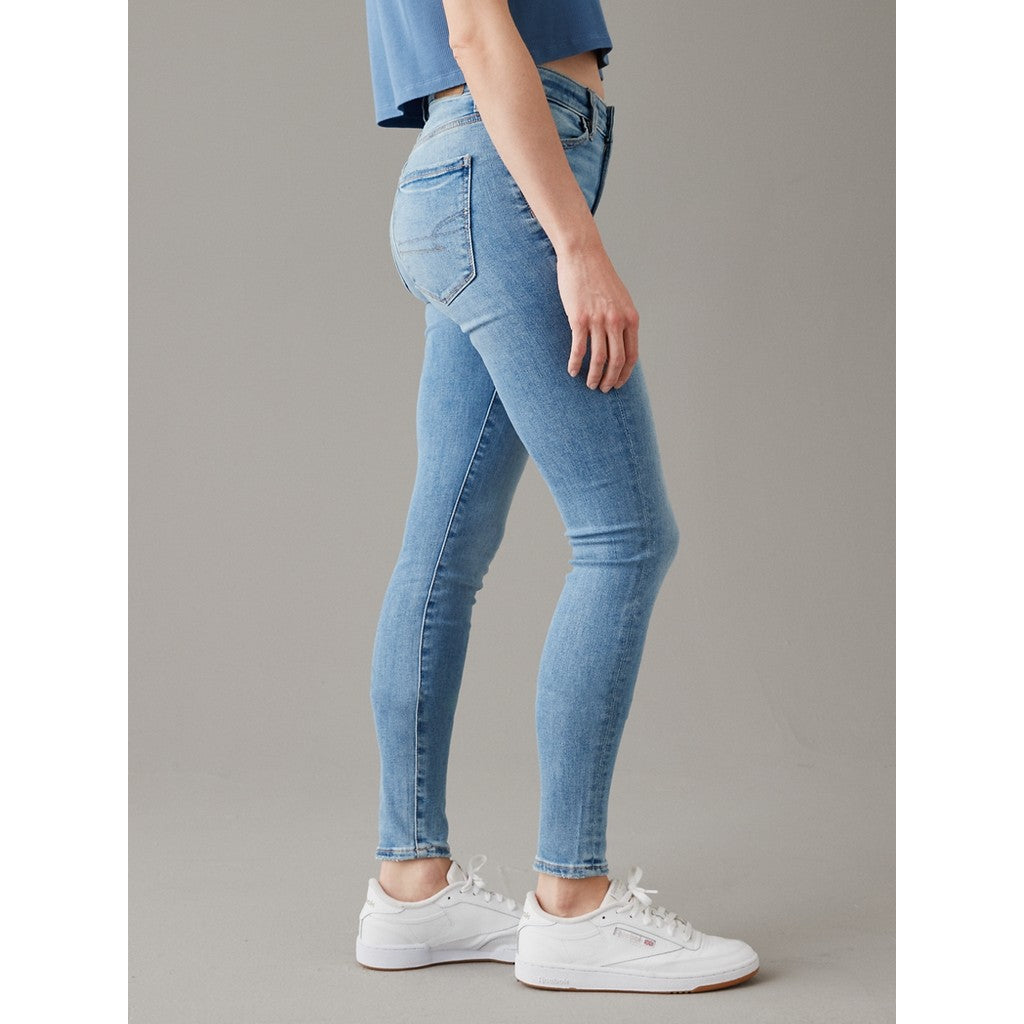 กางเกงยีนส์เจกกิ้งเอวสูงผู้หญิง High-Rise Jegging