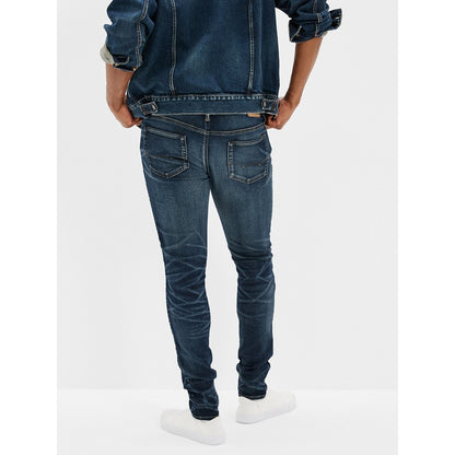 กางเกงยีนส์ผู้ชาย Dark Destroy Wash Skinny Fit