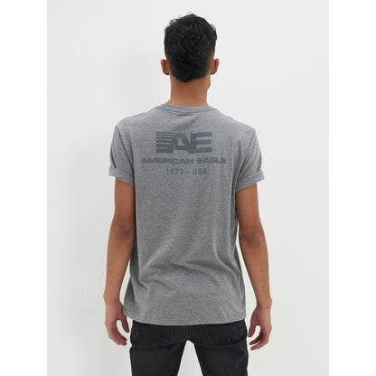 เสื้อยืดผู้ชาย G Intl Puff Active Set In Tee - Cvc Faux Hthr+Seriously Soft Wash
