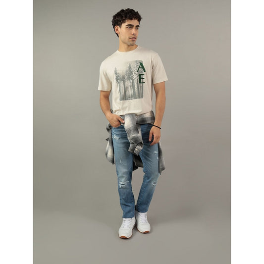 เสื้อยืดผู้ชาย G Intl Ss Set In Tee- Oat Hthr + Seriously Soft Wash