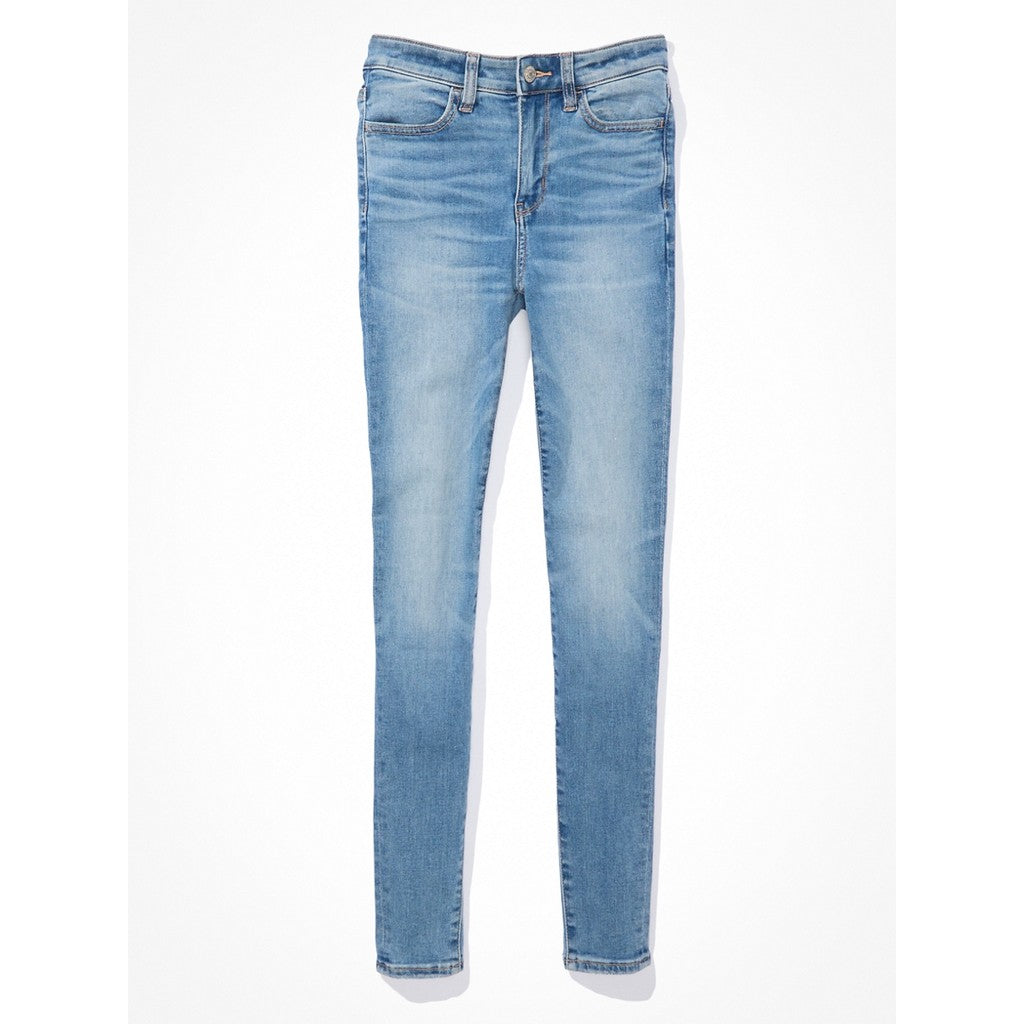 กางเกงยีนส์เจกกิ้งเอวสูงผู้หญิง High-Rise Jegging