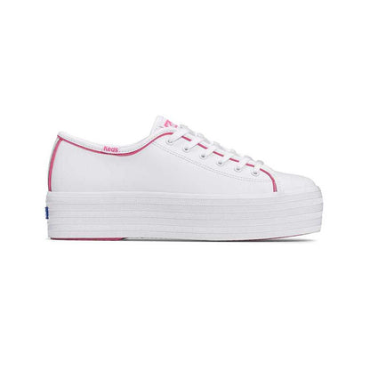 รองเท้าผ้าใบหนัง ผู้หญิง รุ่น Triple Up Leather Pop Binding
