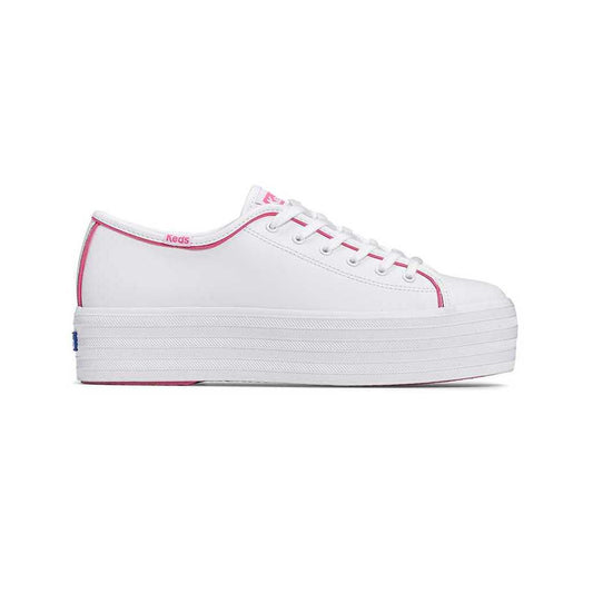 รองเท้าผ้าใบหนัง ผู้หญิง รุ่น Triple Up Leather Pop Binding