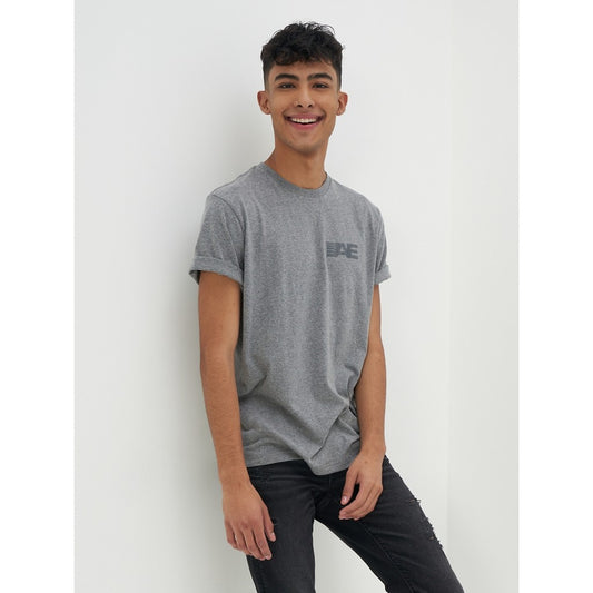 เสื้อยืดผู้ชาย G Intl Puff Active Set In Tee - Cvc Faux Hthr+Seriously Soft Wash