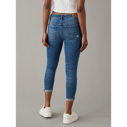 กางเกงยีนส์เจกกิ้งเอวสูงผู้หญิง High Rise Jegging Crop