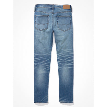 กางเกงยีนส์ผู้ชาย Medium Destroy Slim Straight