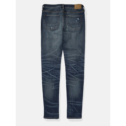 กางเกงยีนส์ผู้ชาย Intl Exclusive Dark Destroy Skinny Fit