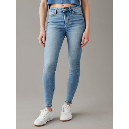 กางเกงยีนส์เจกกิ้งเอวสูงผู้หญิง High-Rise Jegging