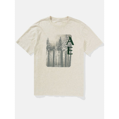 เสื้อยืดผู้ชาย G Intl Ss Set In Tee- Oat Hthr + Seriously Soft Wash