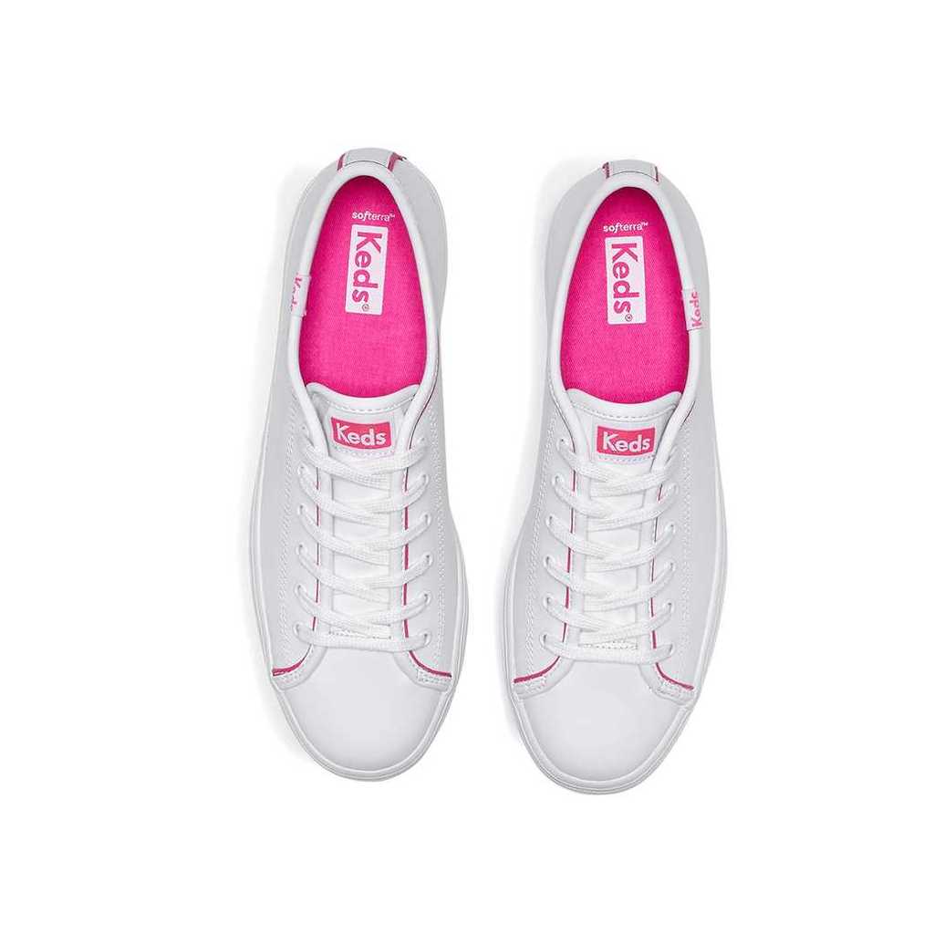 รองเท้าผ้าใบหนัง ผู้หญิง รุ่น Triple Up Leather Pop Binding