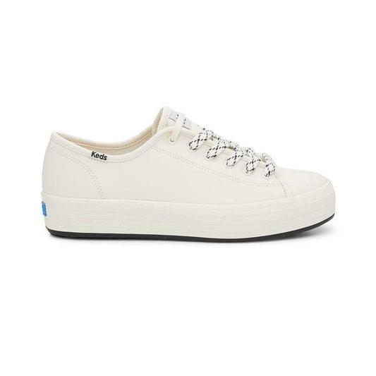 รองเท้าผ้าใบหนัง ผู้หญิง รุ่น Triple Kick Leather Bottom Foxing Stripe