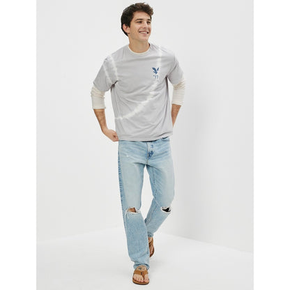 เสื้อยืดผู้ชาย Ss Set In Tee- Diagonal Stripe Tie Dye - 160Gsm