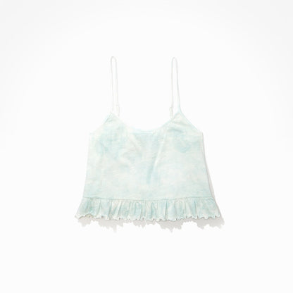 เสื้อสายเดี่ยว Crop Peplum Swing Cami Tie Dye