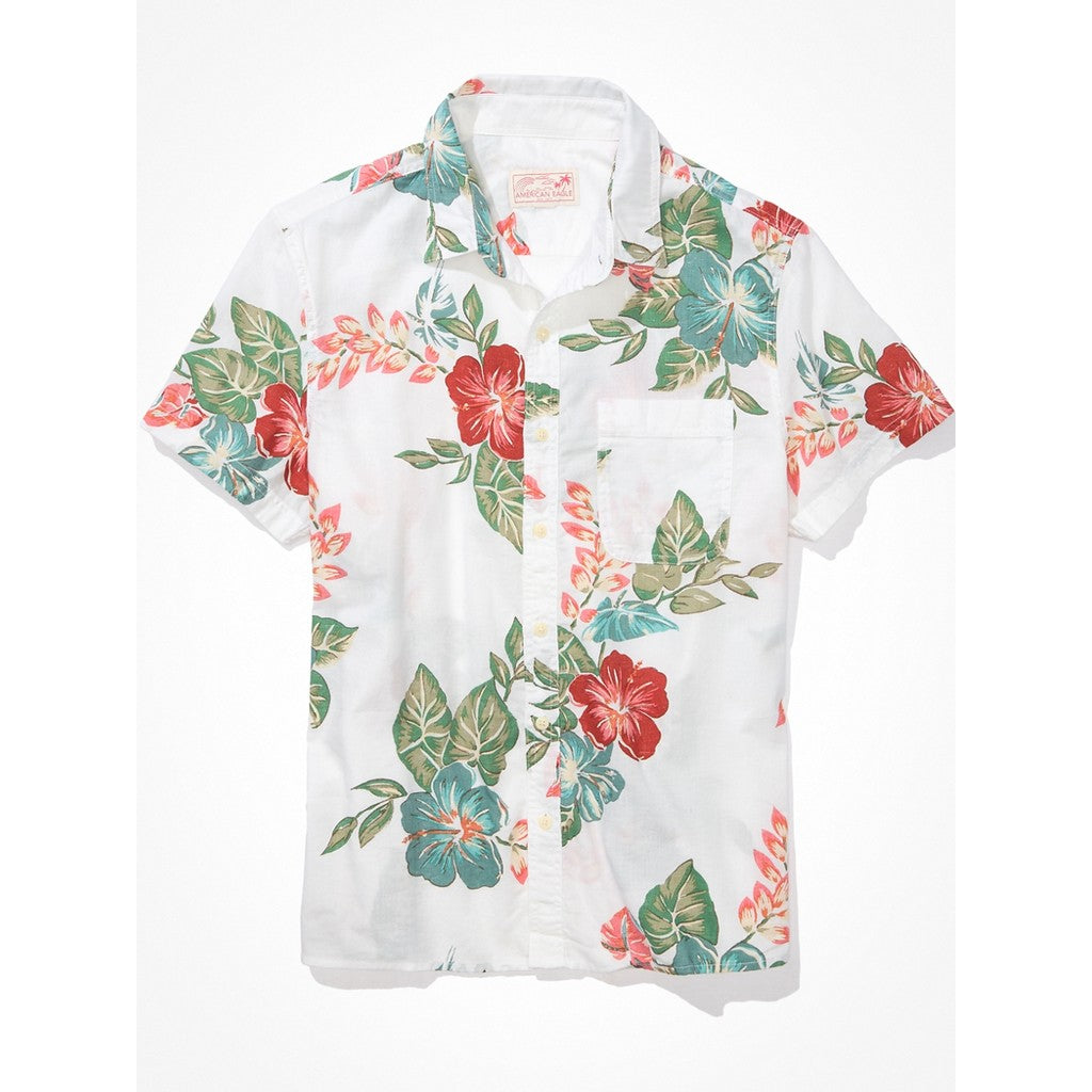 เสื้อเชิ้ตผู้ชาย Rio Floral Reverse Printed Twill Shirt