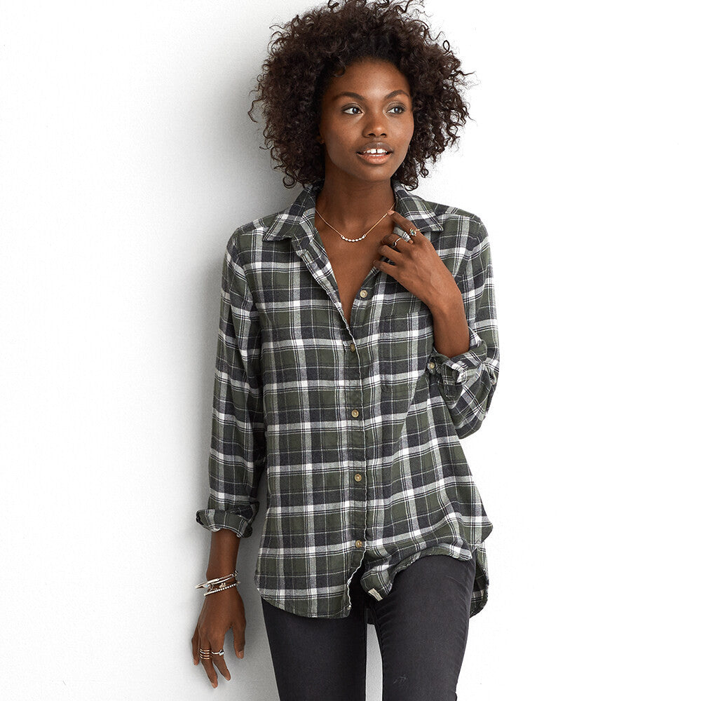 Core Spring Plaid Heather Bd Bf Shirt