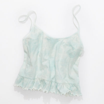 Crop Peplum Swing Cami Tie Dye Tank Top