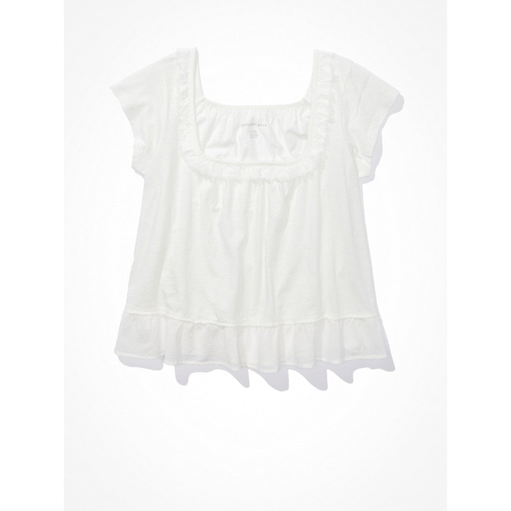 เสื้อเบลาซ์ผู้หญิง 8365 Sq Nck Ruffle Swing T Pc Dye